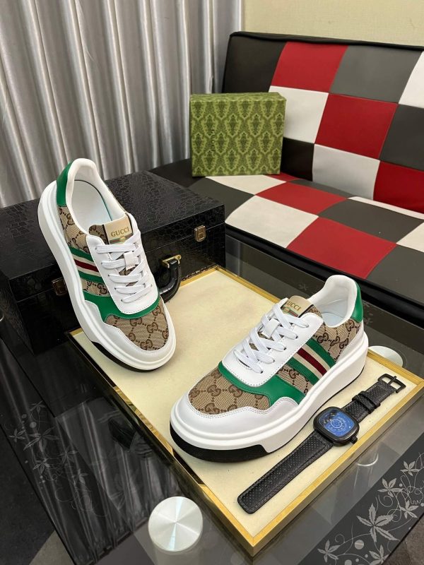 Gucci Re-Web sneaker in Original GG canvas.