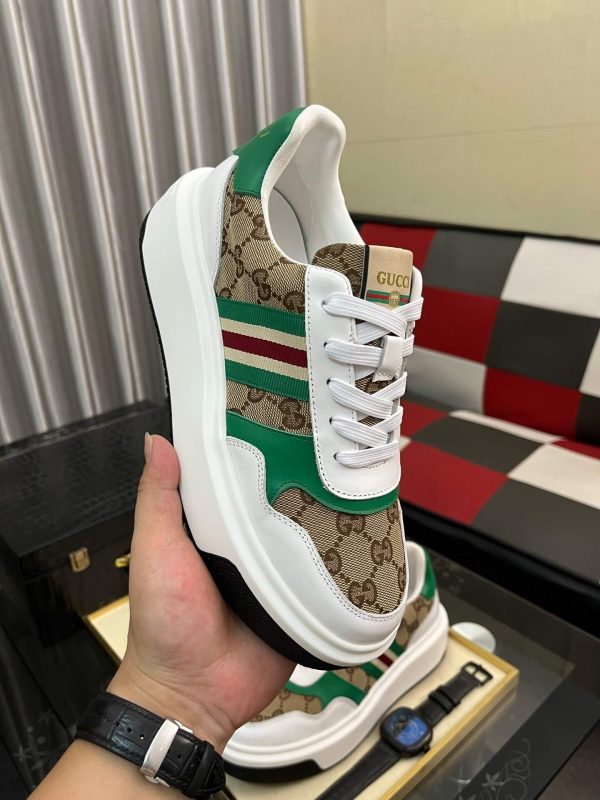 Gucci Re-Web sneaker in Original GG canvas.