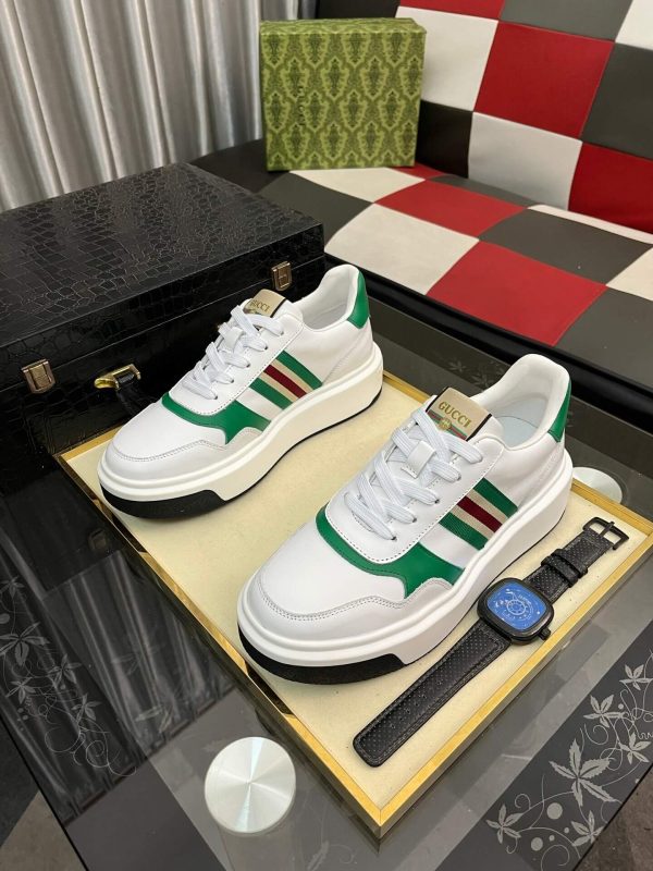 Gucci Re-Web sneaker in Original GG canvas.