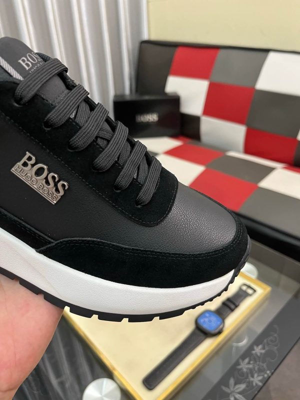BOSS Sneaker - Dean Runner - Black Leather & Suede - White Sole