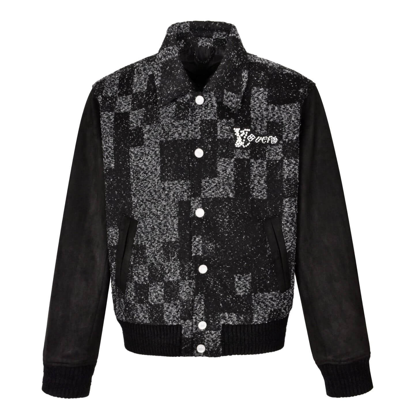 Louis Vuitton Checkerboard Jacket - Suede Sleeves 1 Louis Vuitton Checkerboard Jacket