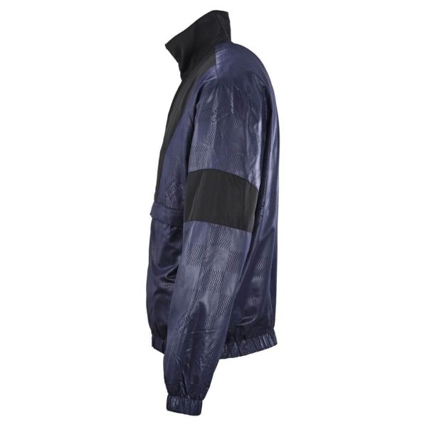 black and navy blue Louis Vuitton windbreaker