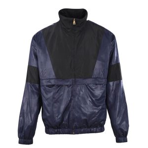black and navy blue Louis Vuitton windbreaker