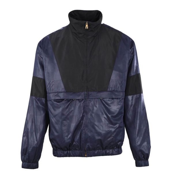 black and navy blue Louis Vuitton windbreaker
