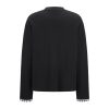 black Louis Vuitton cardigan knit jacket