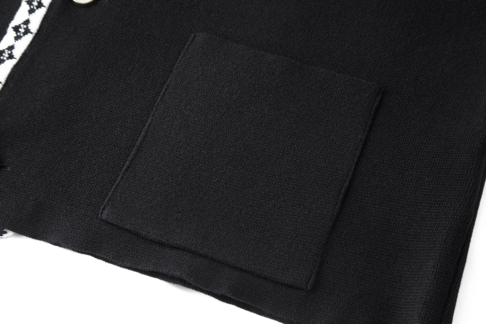 Louis Vuitton Knit Cardigan - Monogram Border 10 black Louis Vuitton cardigan knit jacket