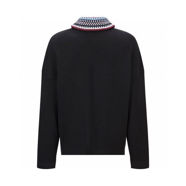 black Louis Vuitton Knit Bomber