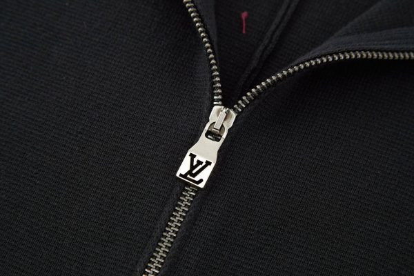 black Louis Vuitton Knit Bomber