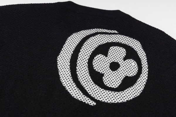 black Louis Vuitton Knitted Cotton Jacket