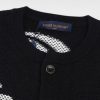 black Louis Vuitton Knitted Cotton Jacket
