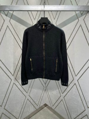 Louis Vuitton navy and white varsity jacket