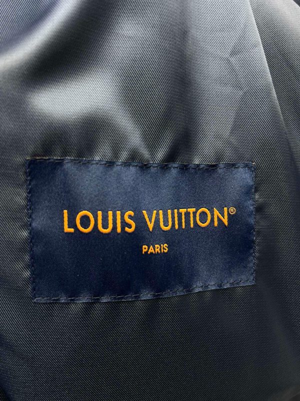 Louis Vuitton navy and white varsity jacket