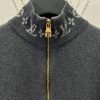 Louis Vuitton navy and white varsity jacket