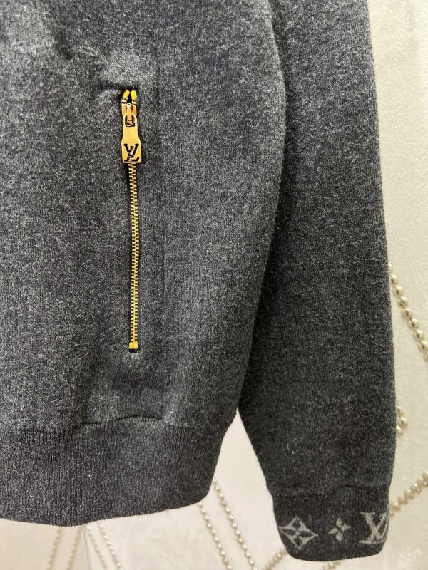 Louis Vuitton navy and white varsity jacket