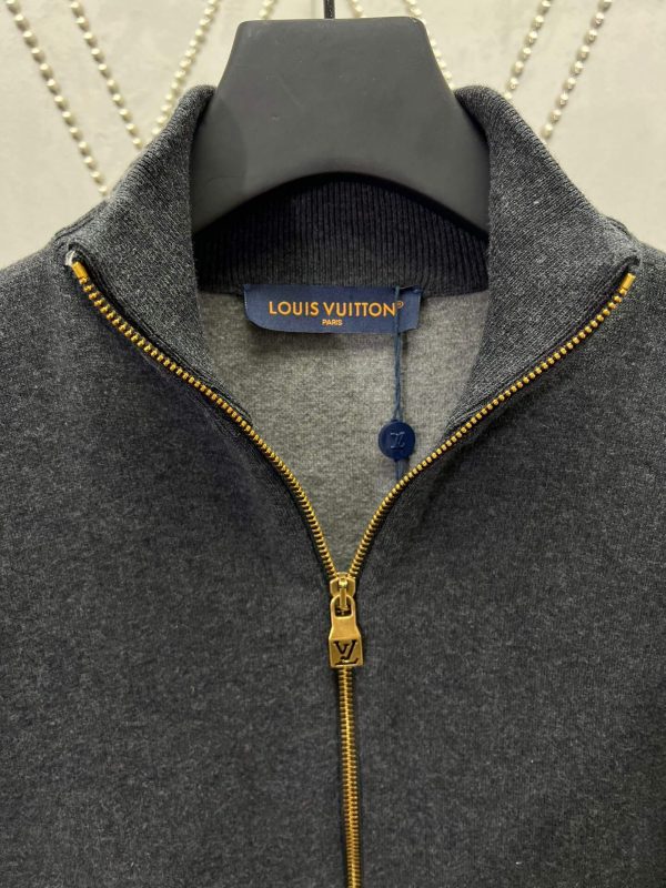 Louis Vuitton navy and white varsity jacket