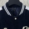 Louis Vuitton navy and white varsity jacket