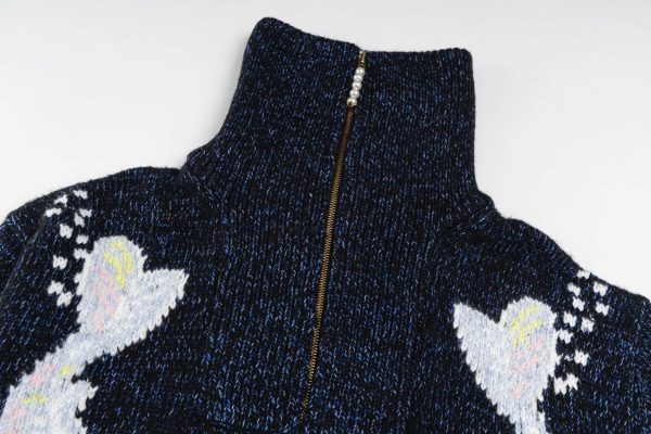 Louis Vuitton zippered knitted blouson