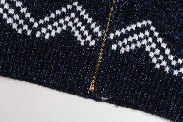 Louis Vuitton zippered knitted blouson