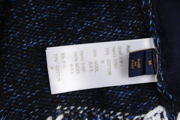 Louis Vuitton zippered knitted blouson