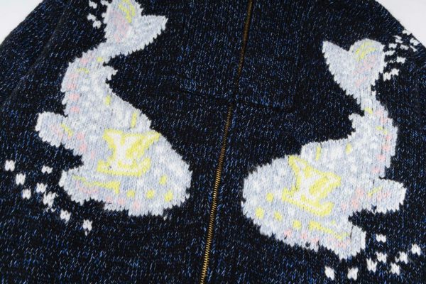 Louis Vuitton zippered knitted blouson