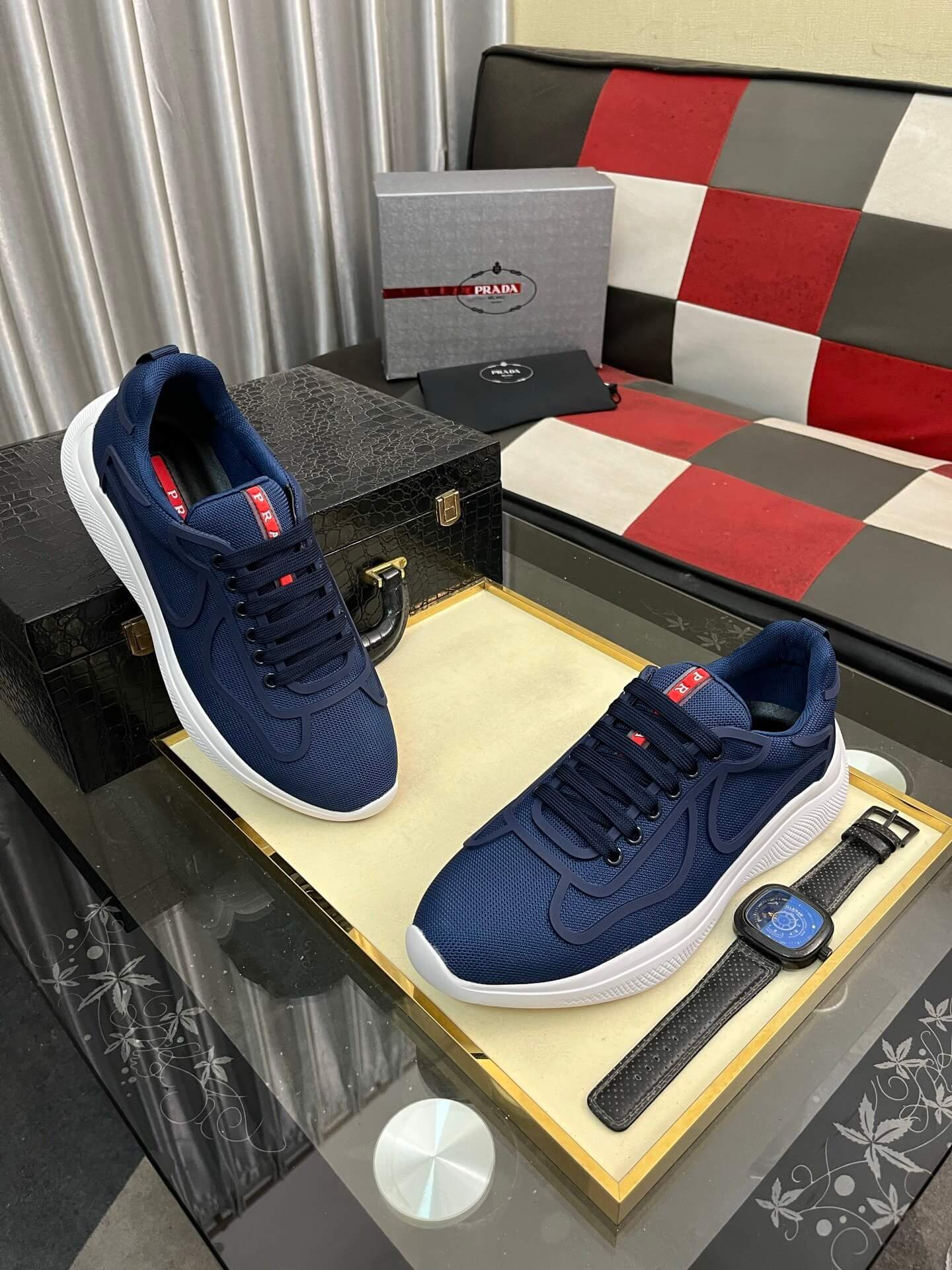 Prada America's Cup Sneaker - Technical Fabric - Blue 1 prada america's cup biker fabric sneakers