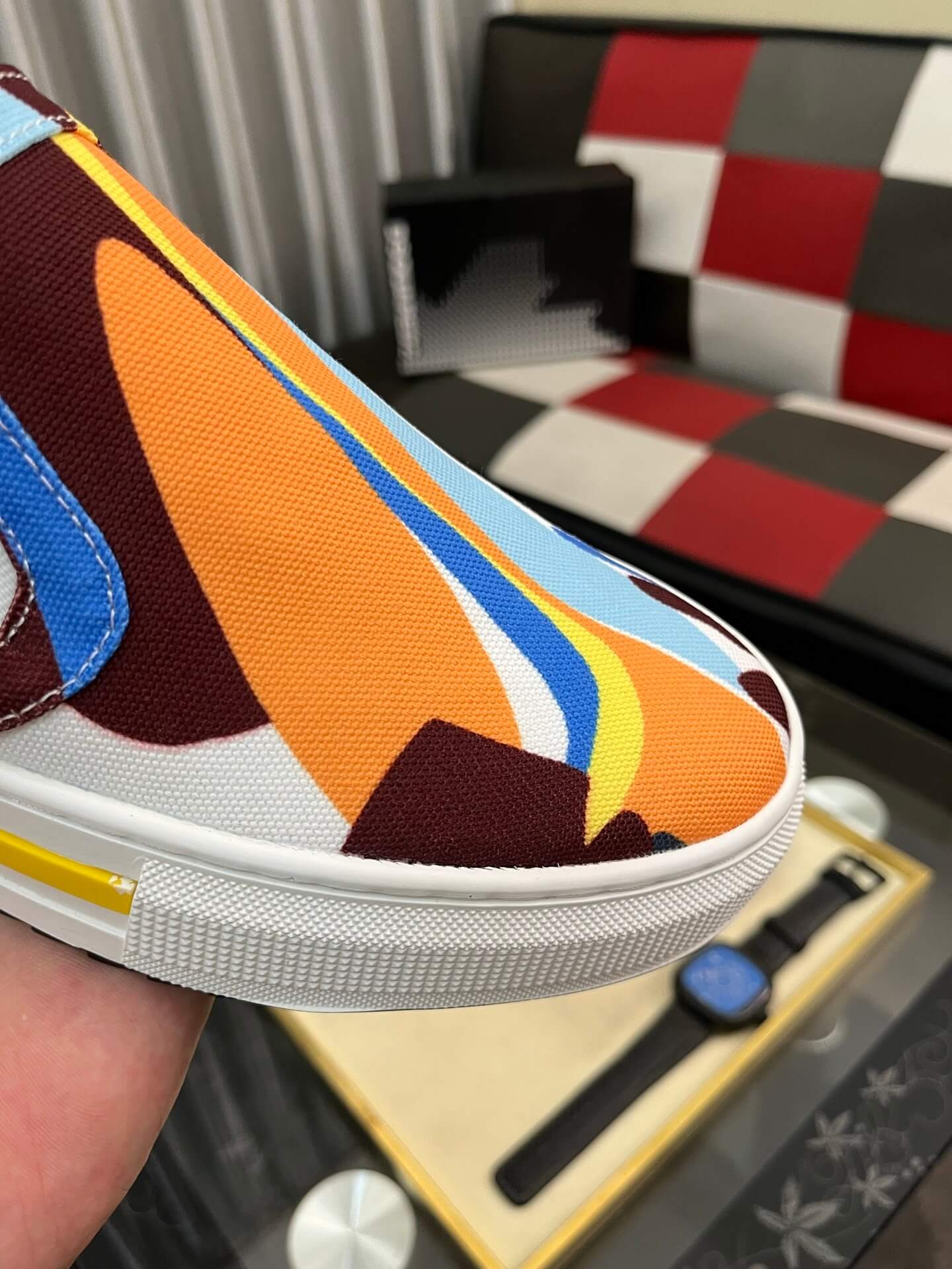 DSQUARED2 Slip-On - Pop Tux Abstract Print - Multi-Color Canvas 4 DSQUARED2 Pop Tux Slip-on Sneakers