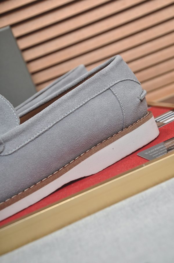 Brunello Cucinelli Flex Suede Penny Loafers