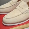 Brunello Cucinelli Flex Suede Penny Loafers