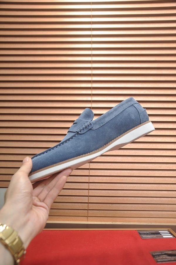 Brunello Cucinelli Flex Suede Penny Loafers