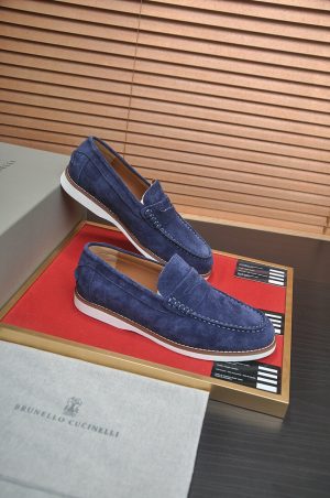 Brunello -Cucinelli- Flex -Suede -Penny -Loafers (7) Brunello Cucinelli Flex Suede Penny Loafers