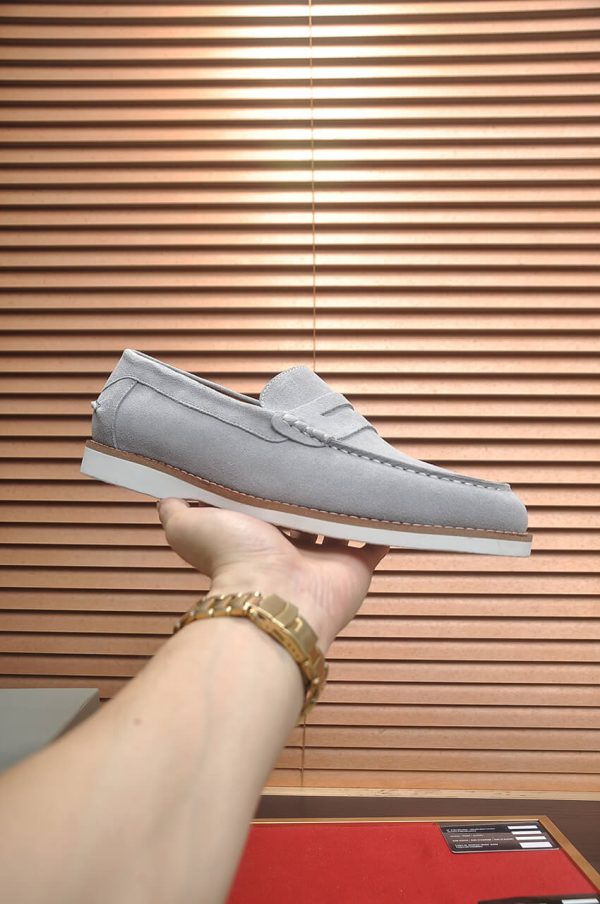 Brunello Cucinelli Flex Suede Penny Loafers