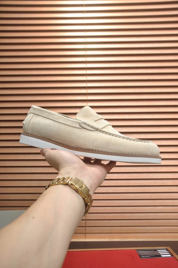 Brunello Cucinelli Flex Suede Penny Loafers