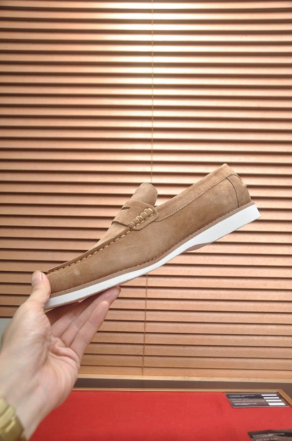 Brunello Cucinelli Flex Suede Penny Loafers