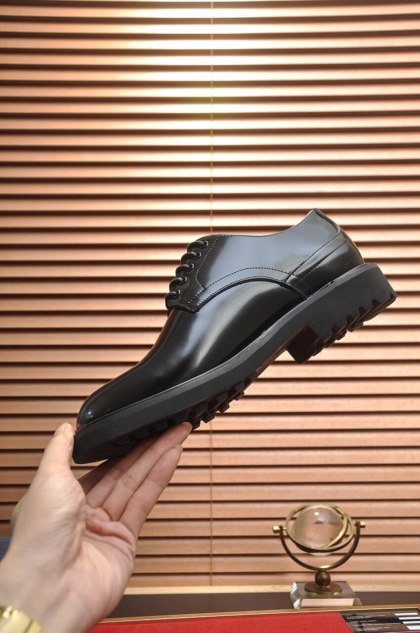 Dior Black High-Shine Calfskin Casual Derby Shoes 8 Dior EXlorer Derby shoes