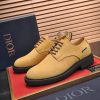 Dior men's derby shoes beige nubuck/suede material.