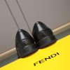 Fendi O'Lock loafers FF jacquard fabric insert.