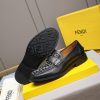 Fendi O'Lock loafers FF jacquard fabric insert.