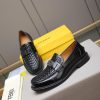 Fendi O'Lock loafers in black leather.