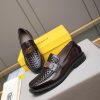 Fendi O'Lock loafers in black leather.