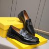 Fendi O'Lock loafers in black leather.