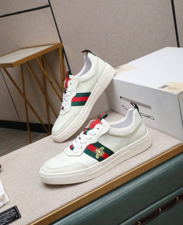 Gucci Ace Logo Strap Sneakers.