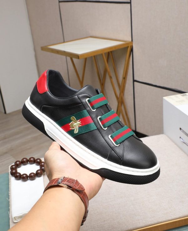 Gucci Ace Logo Strap Sneakers.