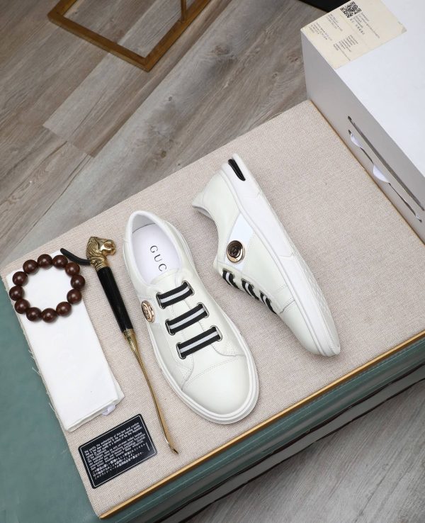 Gucci Ace Logo Strap Sneakers.