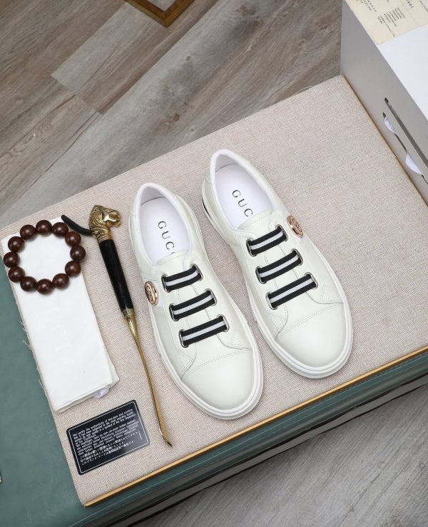 Gucci Ace Logo Strap Sneakers.