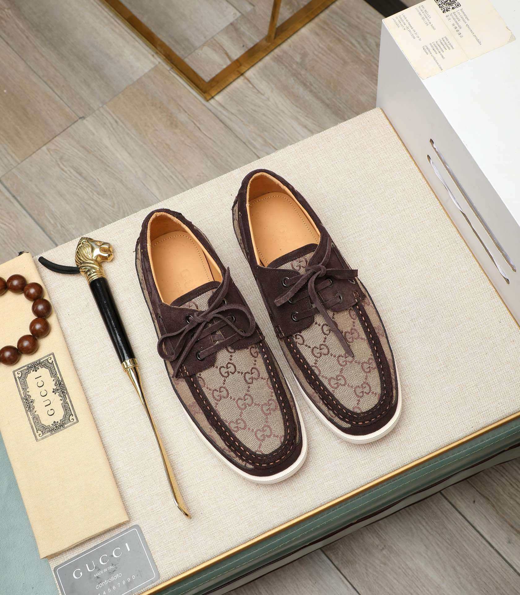 Gucci - Loafer - GG - Supreme - Mesh - Deck - Shoe 3 Gucci GG canvas loafers