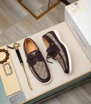 Gucci -GG -canvas- loafers (3) Gucci GG canvas loafers