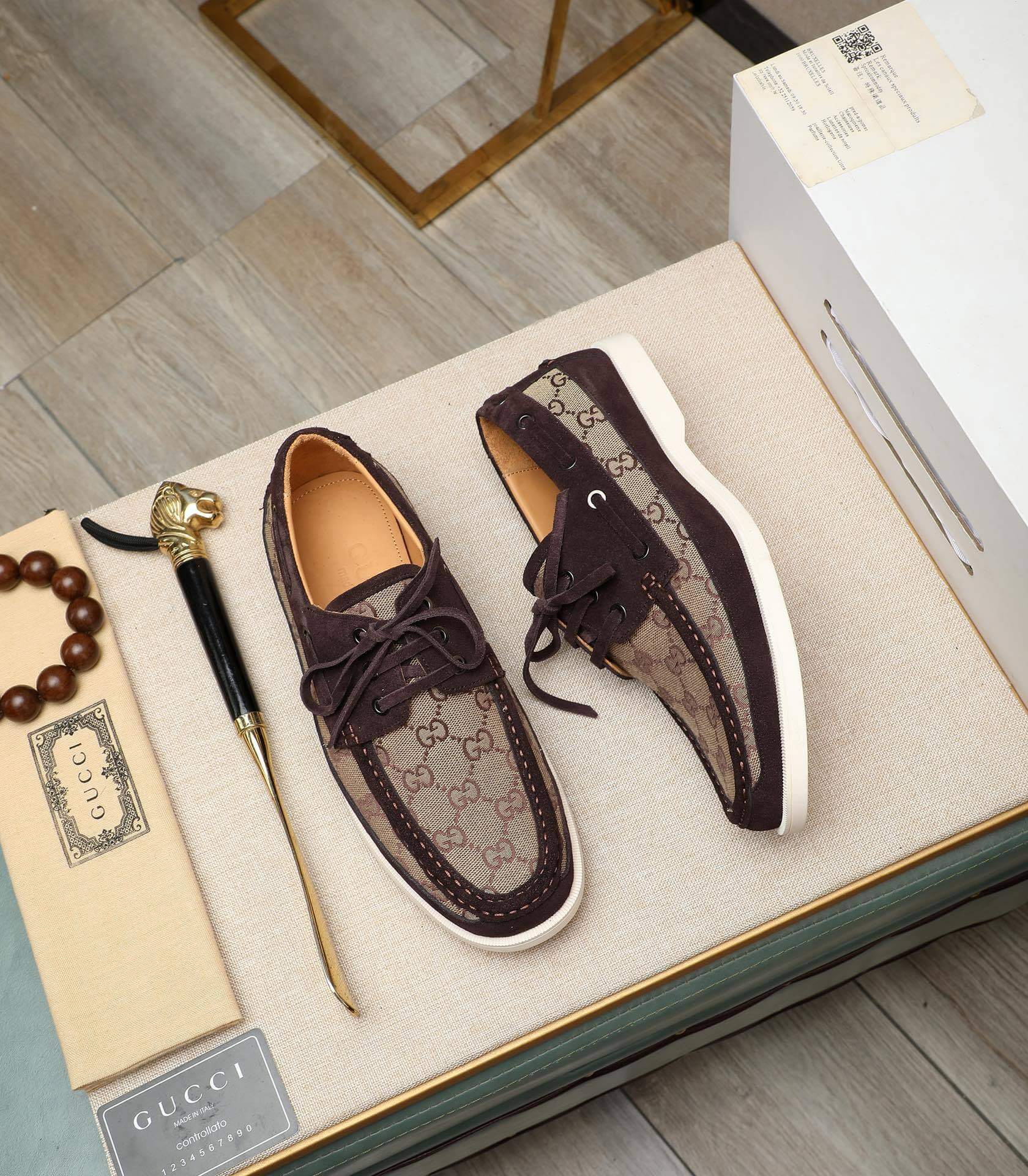 Gucci - Loafer - GG - Supreme - Mesh - Deck - Shoe 1 Gucci GG canvas loafers