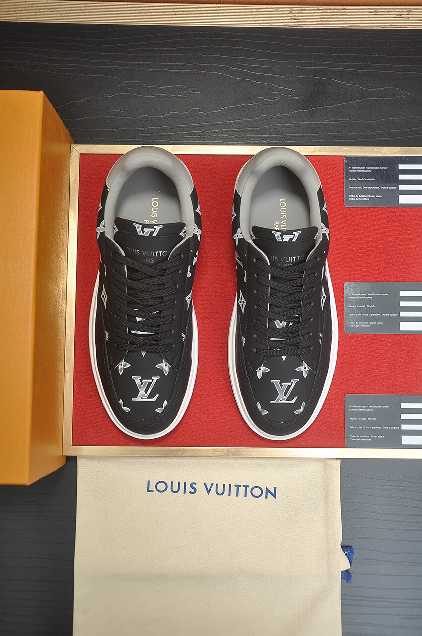 Louis Vuitton Monogram Print Beverly Hills Sneakers in Black 3 Louis Vuitton Beverly Hills Sneaker.