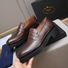 Prada- brushed -leather- loafers. (4) Prada brushed leather loafers.
