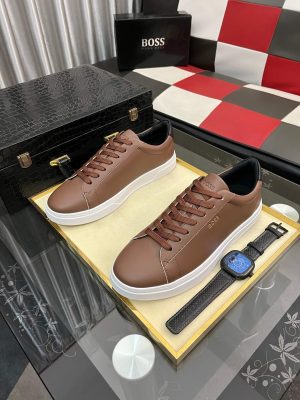 BOSS Belwar smooth leather low-top sneakers